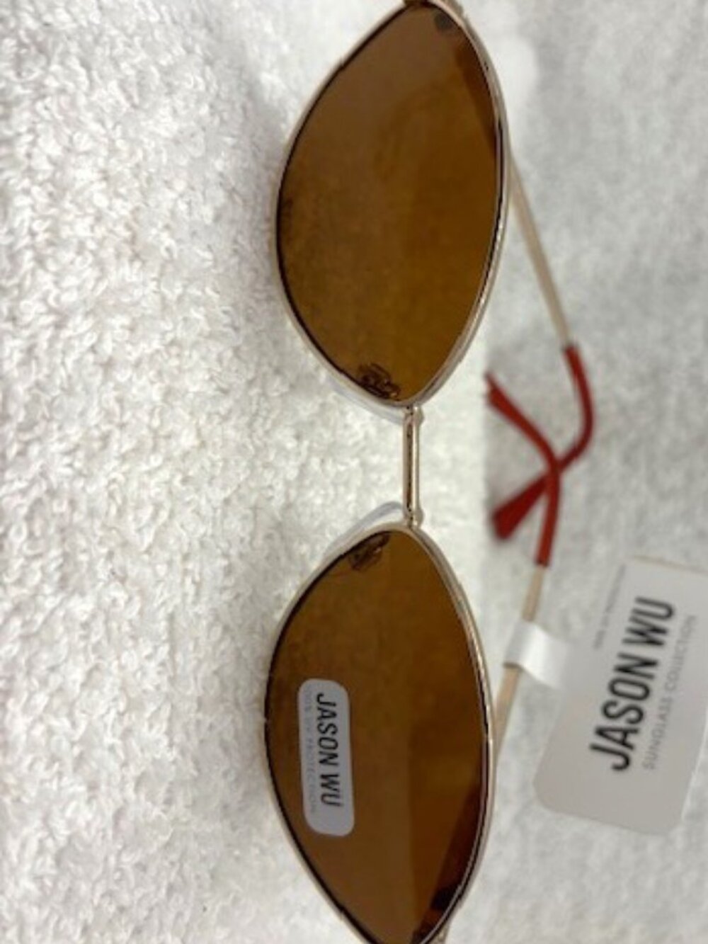 Jason Wu oval shaped smoky amber lens sunglasses NWT